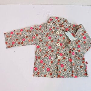 Petit Pan Paris Floral Cotton Pajama Top Size 3-6M